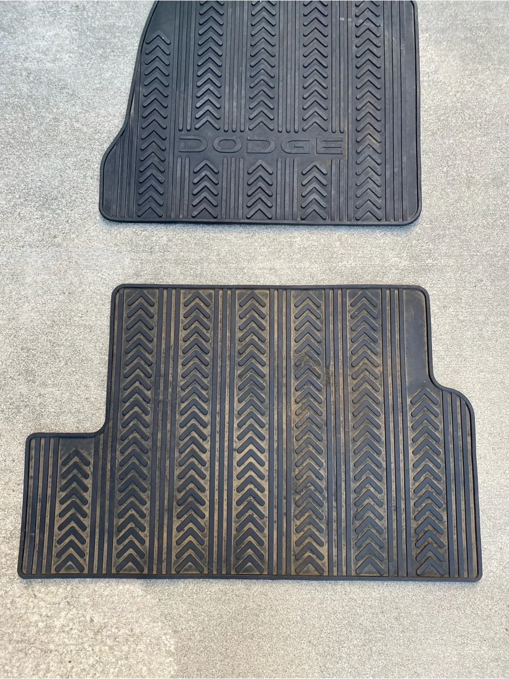 OEM Dodge All-Weather Rubber Floor Mats Set (3-Piece, Black)